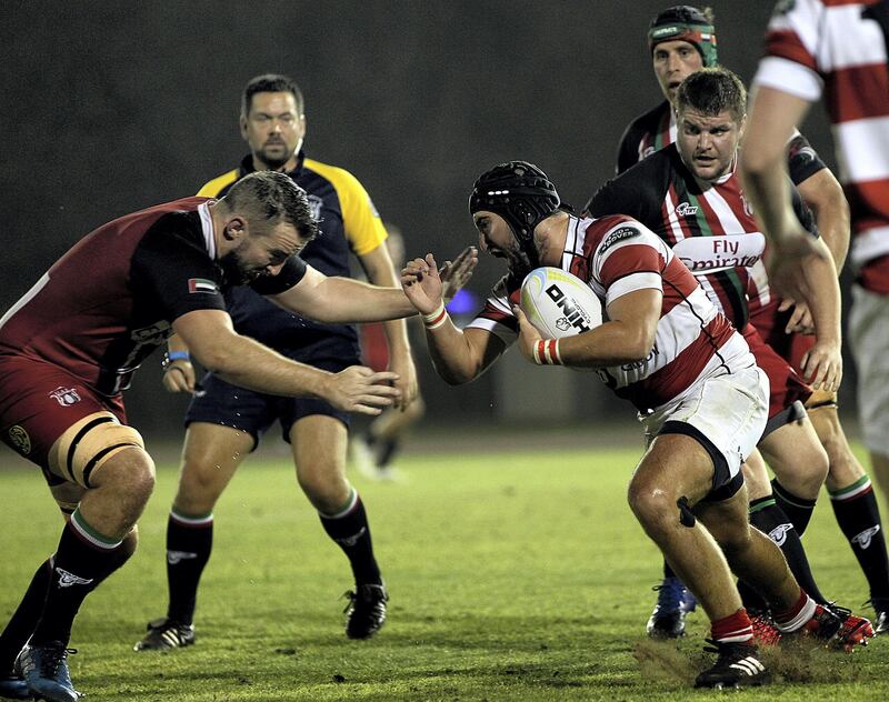 Dubai, April 27, 2018: UAE v Gibraltar in action during the international friendly match at the Dubai Sports City in Dubai. Satish Kumar for the National / Story by Paul Radley