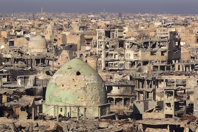 A general view shows Mosul's Old City, on January 8, 2018, six months after Iraqi forces seized the country's second city from Islamic State group jihadists. / AFP PHOTO / AHMAD AL-RUBAYE