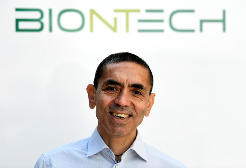 FILE PHOTO: Ugur Sahin, CEO and co-founder of German biotech firm BioNTech, is interviewed by journalists in Marburg, Germany September 17, 2020. REUTERS/Fabian Bimmer/File Photo