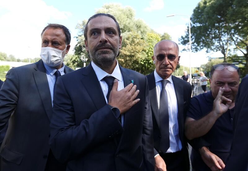 Former Lebanese Prime Minister Saad Hariri reacts after a session of the United Nations-backed Lebanon Tribunal handing down a judgement in the case of four men being tried in absentia for the 2005 bombing that killed former prime minister Rafik Hariri.  Reuters