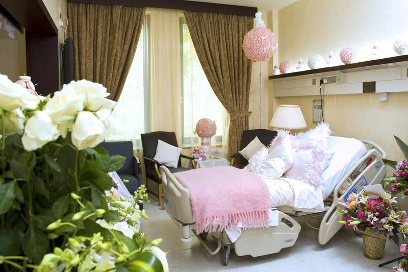 A hospital room decorated by Babybling. Courtesy Babybling