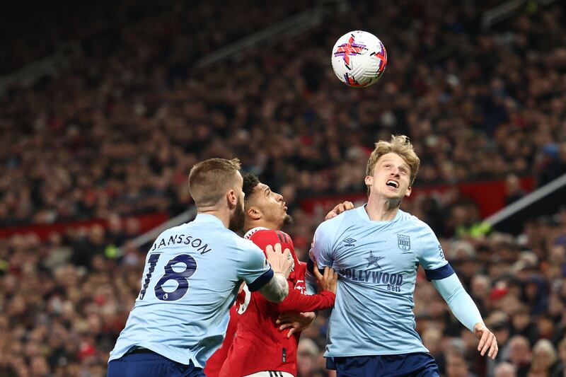 Pontus Jansson - 5. Produced an important header to see off an inviting corner from Shaw, but just couldn’t handle Rashford, who almost benefitted from a major mix-up between the Swede and Pinnock. AFP