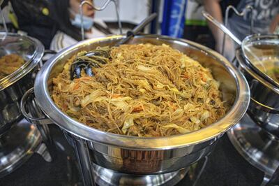 Pancit noodles at the cafeteria. Photo: Larayb Abrar