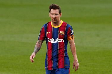 Soccer Football - La Liga Santander - FC Barcelona v Real Madrid - Camp Nou, Barcelona, Spain - October 24, 2020 Barcelona's Lionel Messi REUTERS/Albert Gea