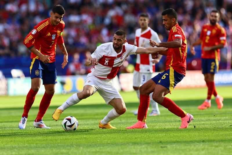 Had Croatia’s first attempt at goal after 30 minutes, a weak strike easily saved by keeper. Experienced midfield trio helped side enjoy 53 per cent of possession but it was Spain who produced the killer passes going forward. EPA