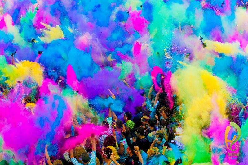A photo from last year's Holi Festival Of Colours in Dubai. Supplied.