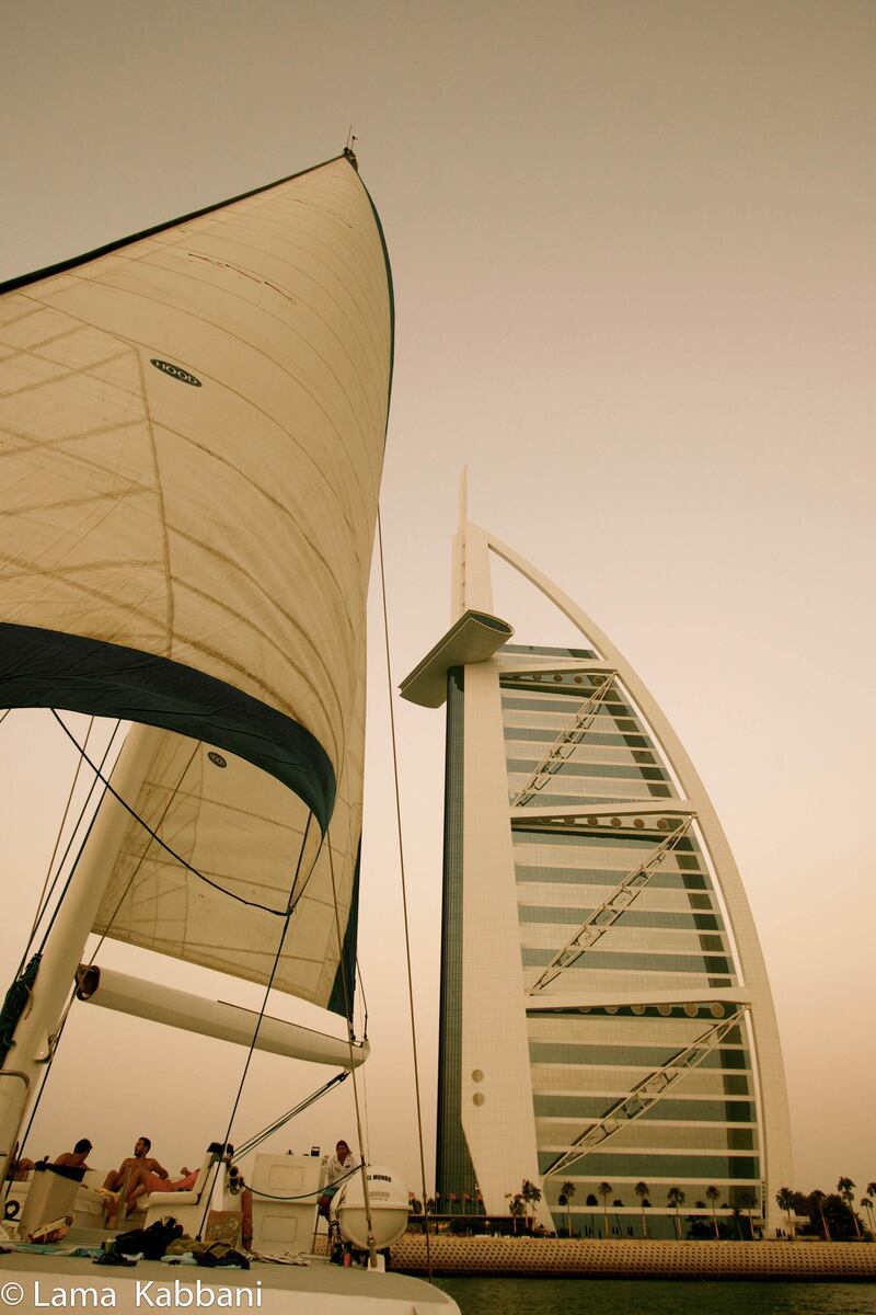 On a sail Boat Dubai, UAE 2010