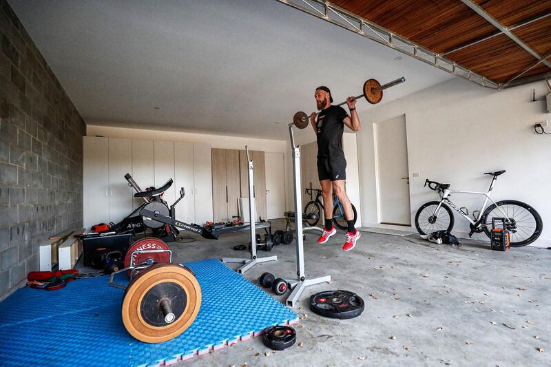 RYE, AUSTRALIA - APRIL 28: Max Gawn of the Demons trains in isolation at his home on April 28, 2020 in Rye, Australia. AFL players across the country are now training in isolation under strict policies in place due to the Covid-19 pandemic. (Photo by Michael Willson/AFL Photos via Getty Images)