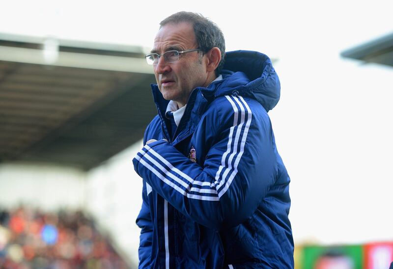 STOKE ON TRENT, ENGLAND - OCTOBER 27:  Sunderland manager Martin O'Neill looks on before the Barclays Premier League match between Stoke City and Sunderland at the Britannia Stadium on October 27, 2012 in Stoke on Trent, England.  (Photo by Michael Regan/Getty Images) *** Local Caption ***  154832902.jpg
