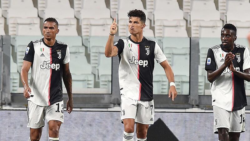 uventus star Cristiano Ronaldo after his first penalty. EPA