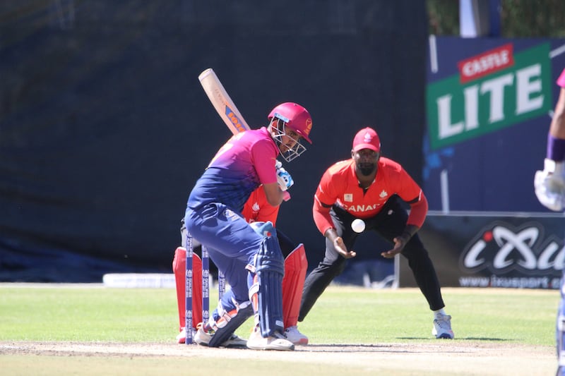 UAE opener Aryan Lakra shared in a century partnership for the first wicket with his captain, Muhammad Waseem. Jan Willem Prinsloo for The National