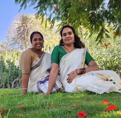 Sabitha Baby, left, and Meera Mohanan from Kerala, India, work as home nurses for an Israeli couple who lived in Kibbutz Nir Oz when Hamas attacked.