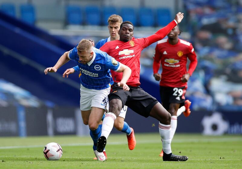 Paul Pogba - 5. Outstanding at Brighton in June, anonymous in September. Received ball with back to play too often and takes too many touches; gave ball away. Didn't get ball to front three quick enough. Rightly substituted for Fred after 64 minutes. Reuters