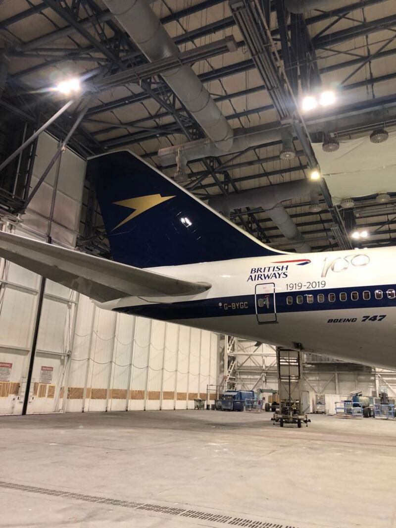 The BOAC liveried British Airways 747 is making a special trip from Dublin to London Heathrow. Courtesy British Airways