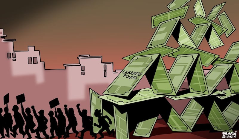 Our cartoonist's take on the financial crisis in Lebanon