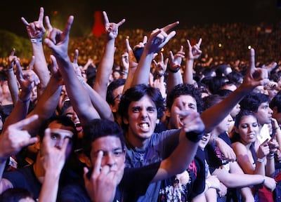 Metallica fans at the band's 2013 show in Abu Dhabi's Etihad Park. Photo: Flash Entertainment