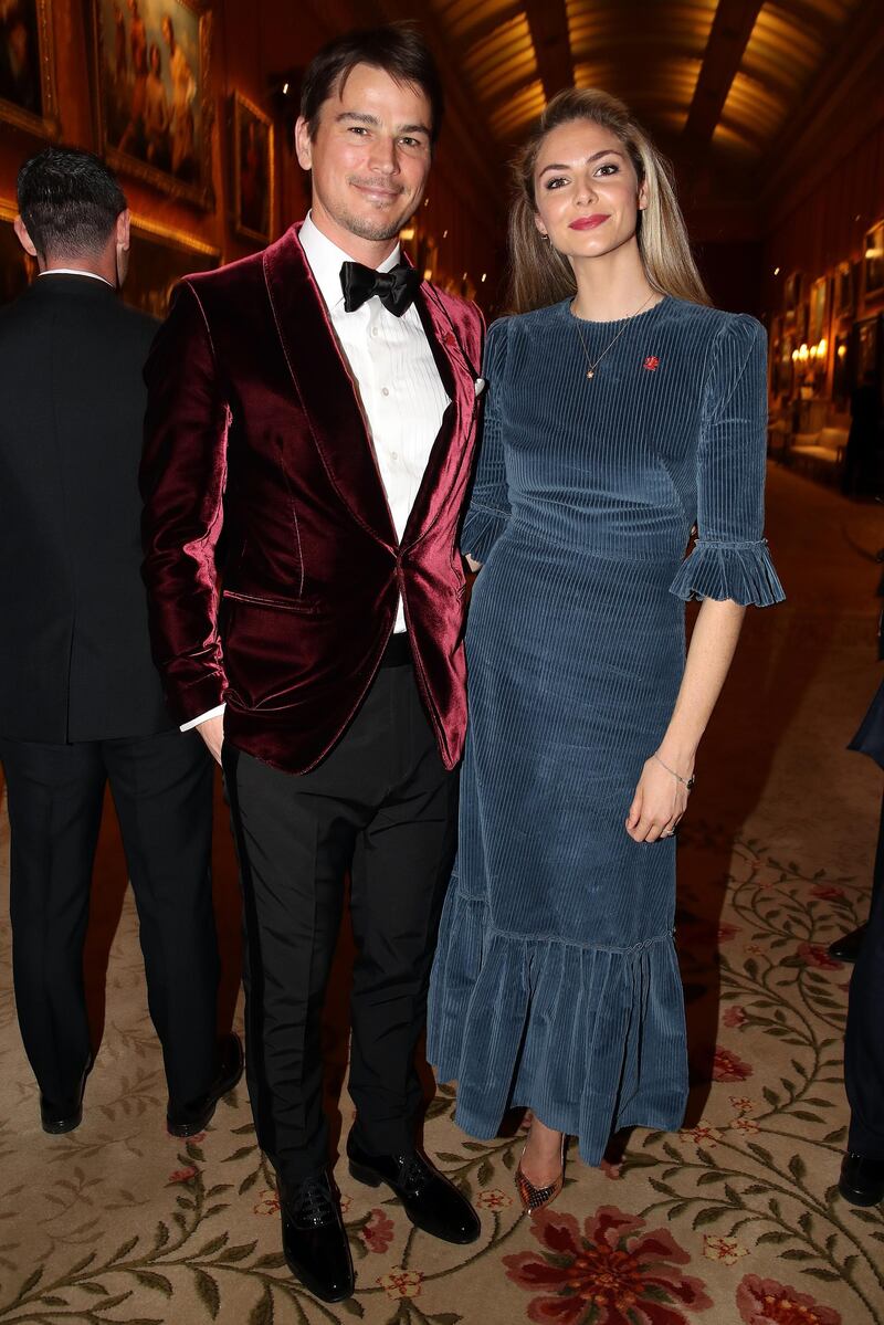 Josh Hartnett and Tamsin Egerton attend a dinner to celebrate The Prince's Trust, hosted by Prince Charles at Buckingham Palace on March 12, 2019 in London, England. Getty Images