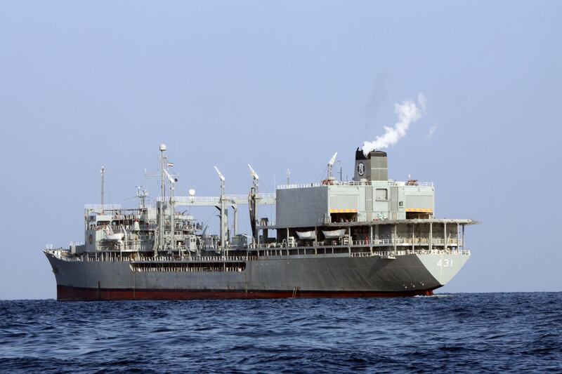The Kharg was the largest Iranian navy support ship.  EPA