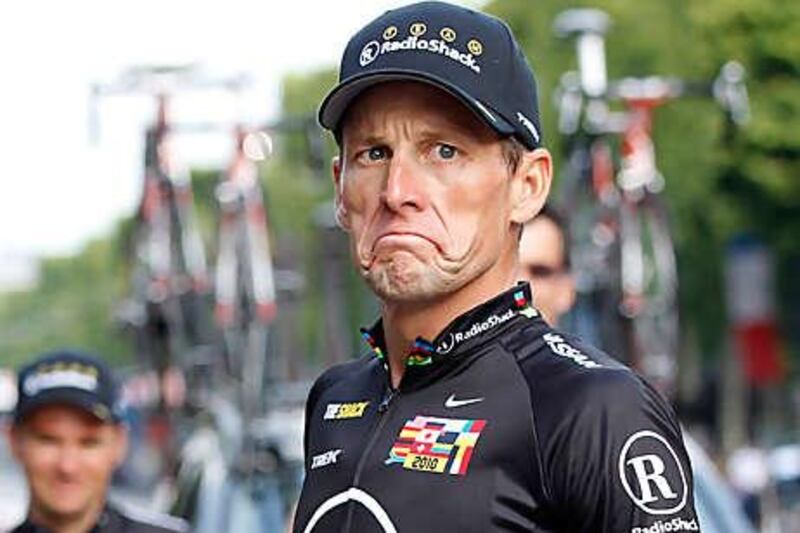 Armstrong during the final stage of the Tour.