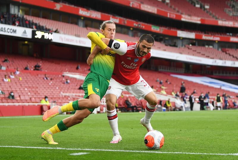 Sead Kolasinac - 7: Offers balance and stability on the left hand side of Arsenal's back three. Understanding with Tierney ahead of him at wing back looks stronger with each game. Reuters