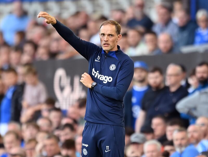 Thomas Tuchel, manager of Chelsea, gives directions. Getty