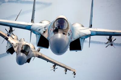 Russian fighter jets have come under attack by Ukrainian unmanned aircraft. AP