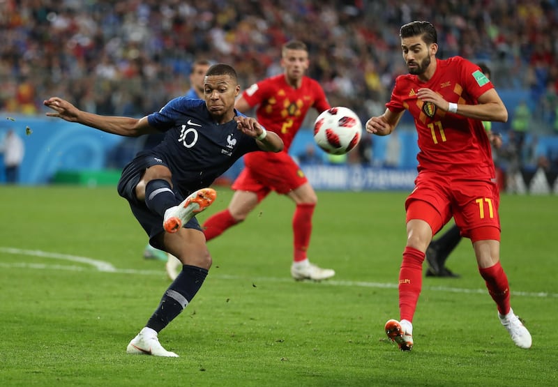 France's Kylian Mbappe in action. Getty Images