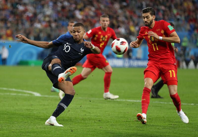 France's Kylian Mbappe in action. Getty Images