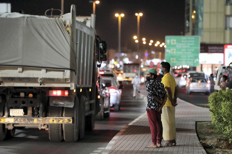 Sharjah, United Arab Emirates - Reporter: Paul Radley. Sport. People who wait outside Sharjah cricket stadium to try and get ball hit from the IPL. Monday, October 26th, 2020. Sharjah. Chris Whiteoak / The National