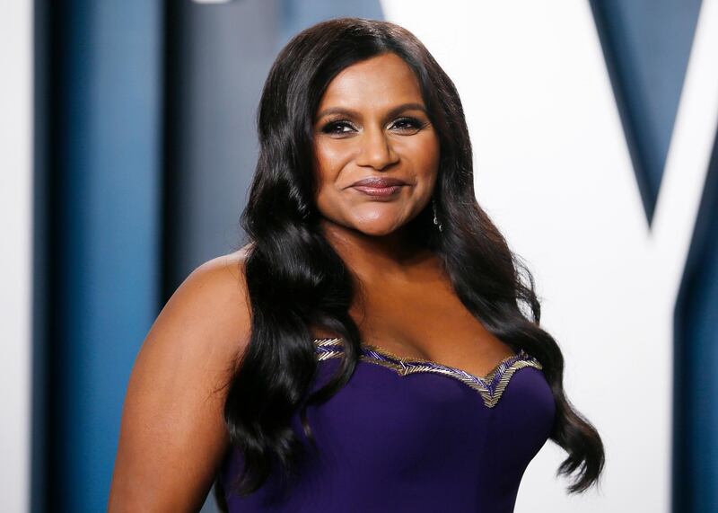 Mindy Kaling attends the Vanity Fair Oscar party in Beverly Hills during the 92nd Academy Awards, in Los Angeles, California, U.S., February 9, 2020.     REUTERS/Danny Moloshok