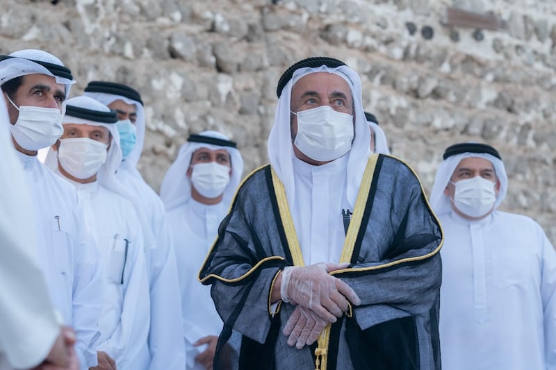 Sheikh Dr Sultan bin Muhammad Al Qasimi, the Ruler of Sharjah, at the Bait Sheikh Saeed bin Hamad Al Qasimi historic house in Kalba. Wam