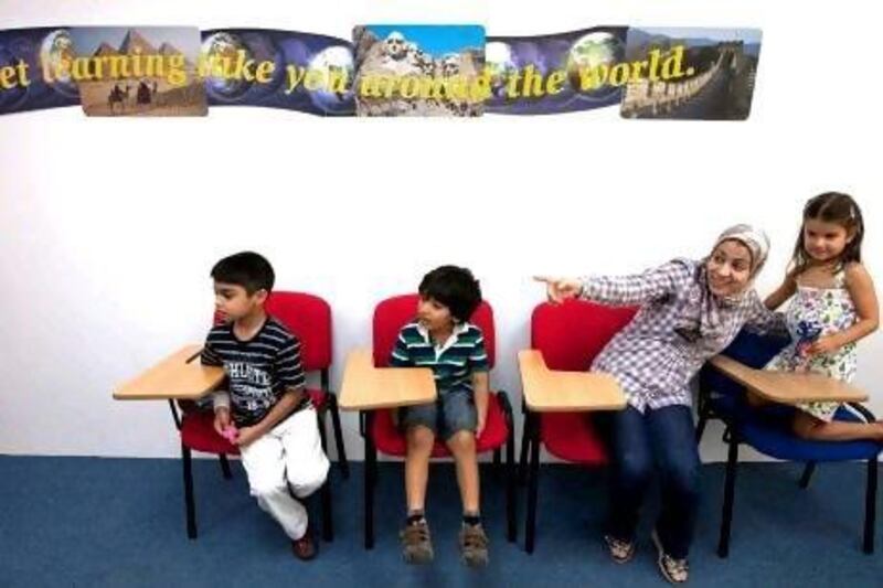 Youngsters receive Arabic lessons at the Eton Institute in Knowledge Village in Dubai.