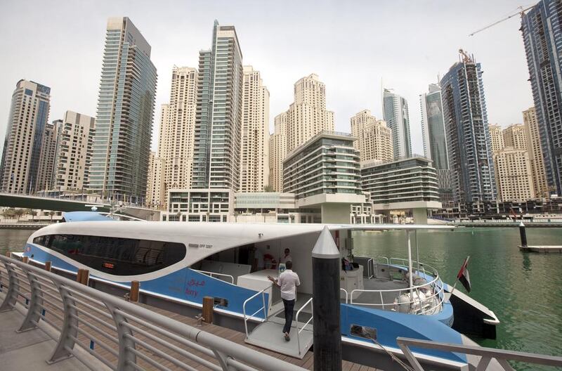 The new ferry service will operate between Dubai Marina Mall and Al Ghubaiba Station, at Dubai Creek. Jeff Topping / The National 