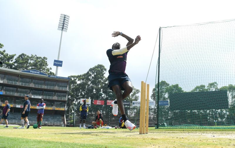 Jofra Archer bowling  in the nets ahead of the fourth Test  against South Africa in Johannesburg on January 22. Getty