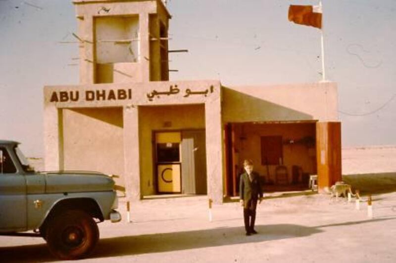 Abu Dhabi airport, circa 1965, with John Stokes (Michael's brother) (Photo Courtesy-Michael Stokes) FOR COLIN SIMPSON STORY