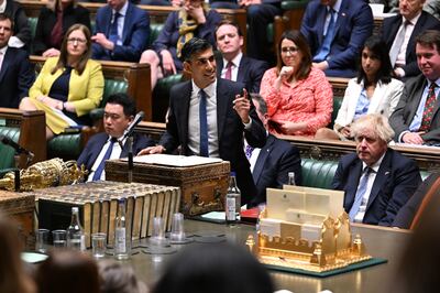 UK Chancellor Rishi Sunak making a statement in the House of Commons on the cost of living crisis, in May. Photo: UK Parliament