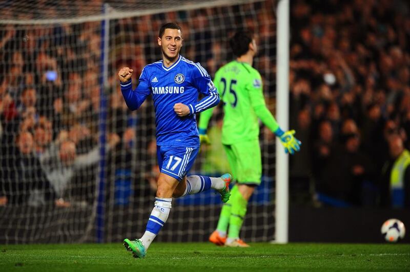 Eden Hazard scored 14 goals and assisted on seven more in 35 Premier League matches for Chelsea this season. Mike Hewitt / Getty Images