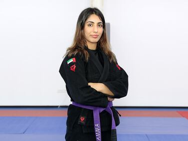 Emirati jiu-jitsu athlete Shamma Al Kalbani is to take part in the Abu Dhabi Extreme Championship. Pawan Singh / The National