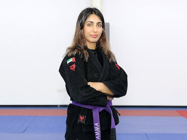 Emirati jiu-jitsu athlete Shamma Al Kalbani is to take part in the Abu Dhabi Extreme Championship. Pawan Singh / The National
