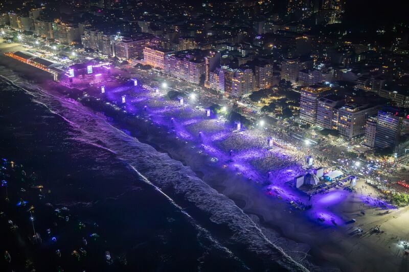Copacabana Beach during Madonna's free show to close 'The Celebration Tour' in Rio de Janeiro, Brazil. Getty Images