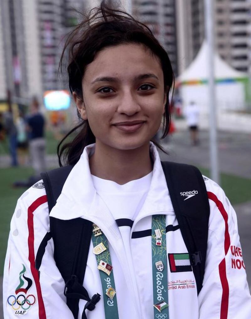 Swimmer Nada Al Bedwawi in Rio, where she represented the UAE in the Olympics. WAM