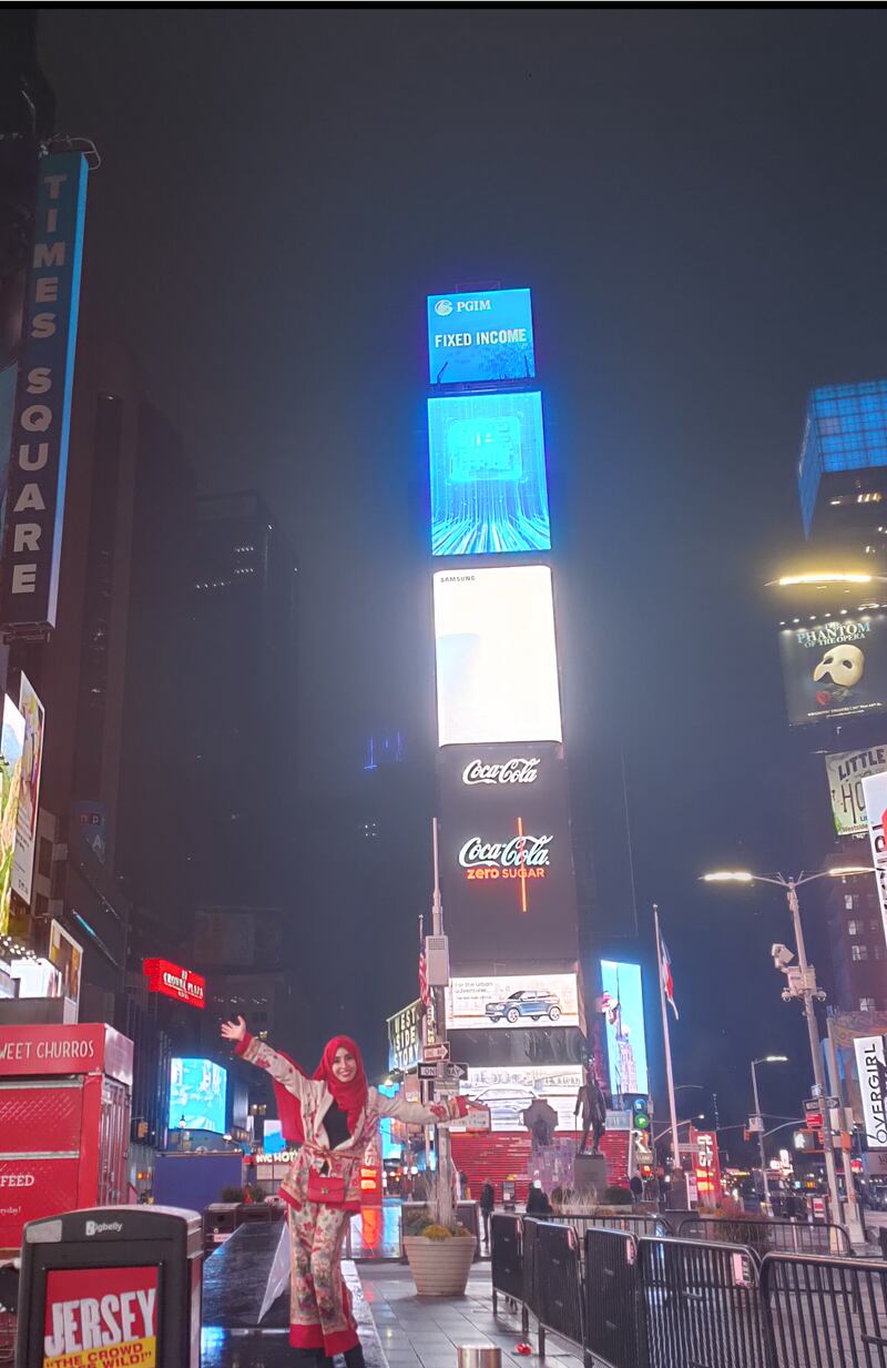 Al Romaithi in New York City's Times Square.