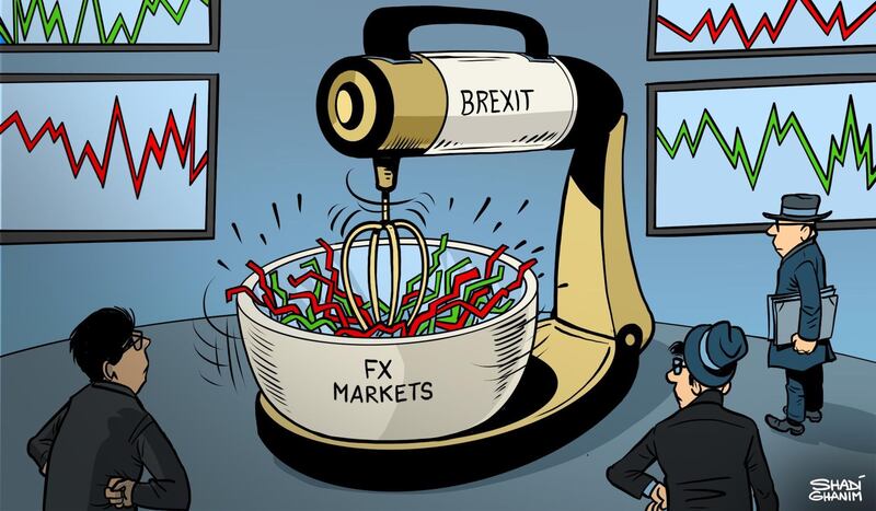 Our cartoonist Shadi Ghanim's take on the impact of Brexit on the foreign exchange markets.