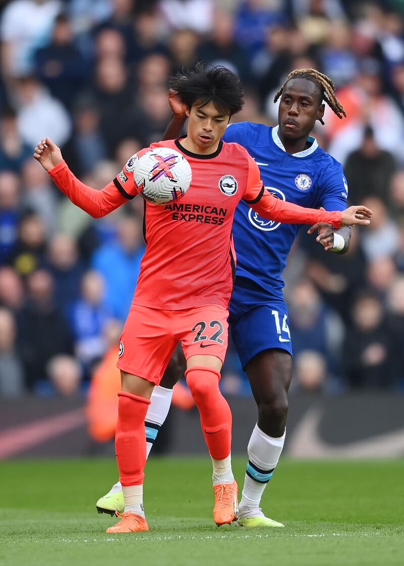 Kaoru Mitoma - 7. A little drop of the shoulder saw him beat Chalobah but Mac Allister failed to test Kepa from his cutback. Did everything perfectly but the finish when he skipped past four Chelsea players but failed to beat Kepa in the 26th minute. Getty
