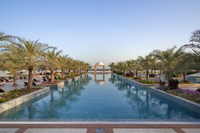 The main swimming pool at Hilton Ras Al Khaimah Beach Resort. Photo: Hilton Ras Al Khaimah Beach Resort