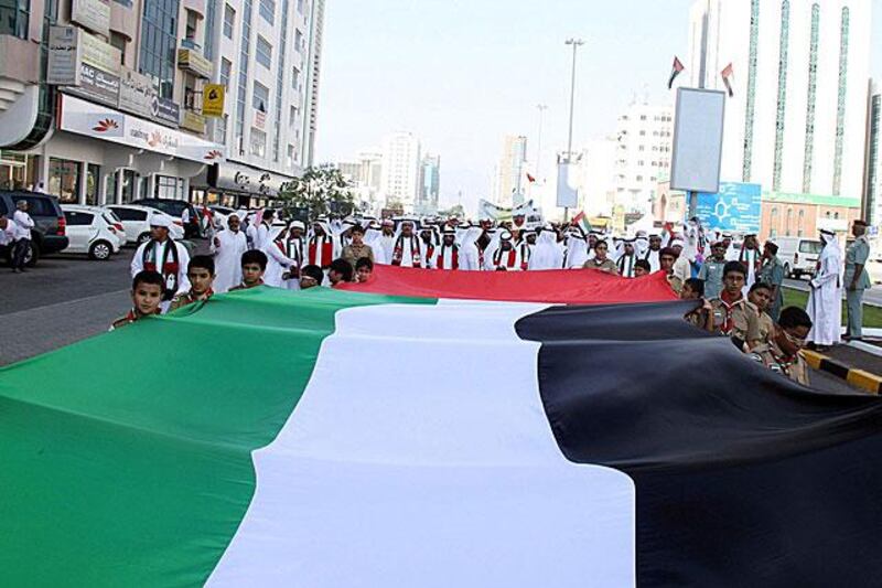 The culture ministry's office in Fujairah organises The Spirit of the Union March in celebration of National Day. Photo courtesy of WAM