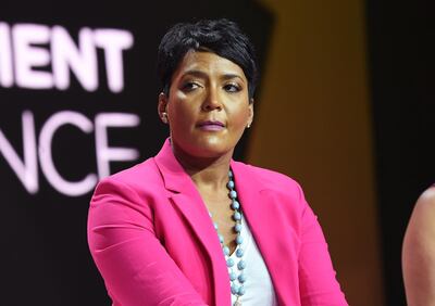 (FILES) In this file photo taken on July 06, 2018 Mayor of Atlanta Keisha Lance Bottoms speaks onstage during the 2018 Essence Festival presented by Coca-Cola at Ernest N. Morial Convention Center in New Orleans, Louisiana.  Atlanta Mayor Keisha Lance Bottoms has earned praise for her handling of turbulent anti-racism protests, boosting her prospects of becoming Joe Biden's running mate and potentially America's first black female vice president. / AFP / GETTY IMAGES NORTH AMERICA / Paras Griffin
