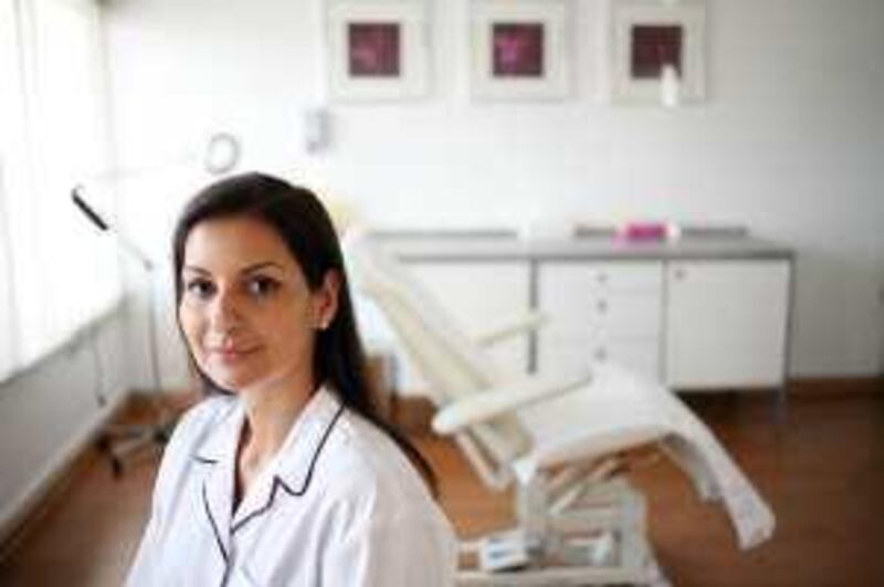 August 24, 2009 / Abu Dhabi / (Rich-Joseph Facun / The National) Dr. Sylvia Angerer, Specialist Plastic Surgeon at Bodyworx, poses for her portrait at her office Monday, August, 24, 2009 in Abu Dhabi.  *** Local Caption ***  rjf-0824-plasticsugery009.jpg