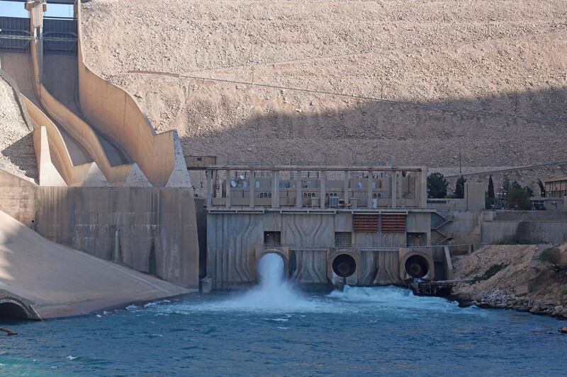 Darbandikhan Dam's water level has fallen by 7. 5 metres in only one year. AFP