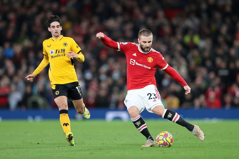 Luke Shaw 6. Difficult task against Semedo. Guilty of giving the ball away - like the rest of his teammates. Switched to be back three in second half and did well several times, such as against Jimenez to stop 64th minute attack. Beaten for the cross for the goal. Gave ball away too much. Getty Images